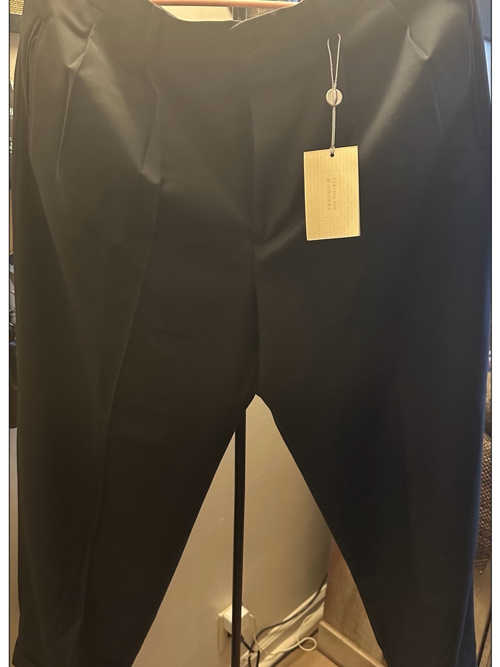 Giorgio Armani Men's Black Dress Trousers – Classic Tailored Style